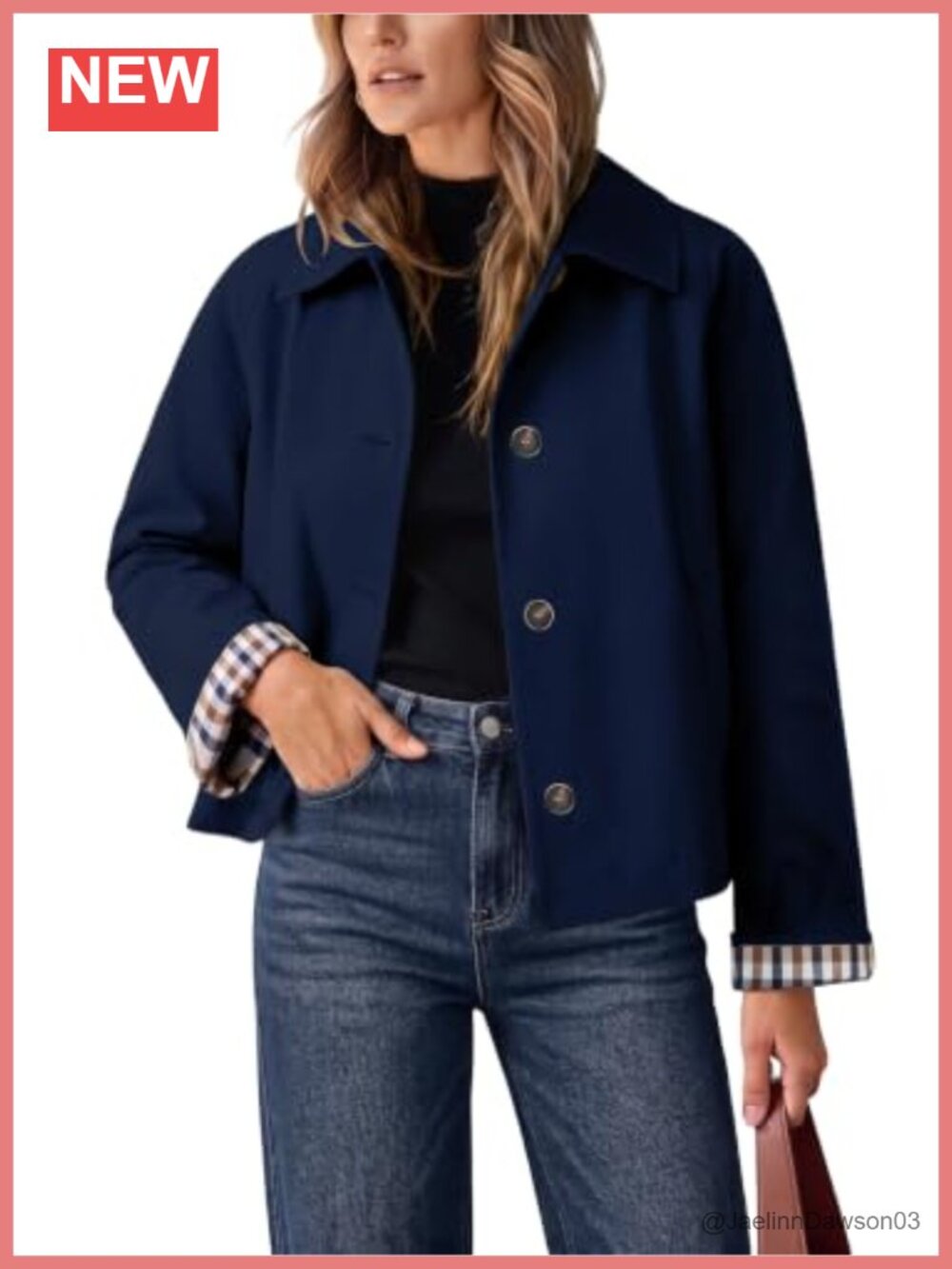 Cropped Trench Coat Oversized Lightweight Casual Jacket